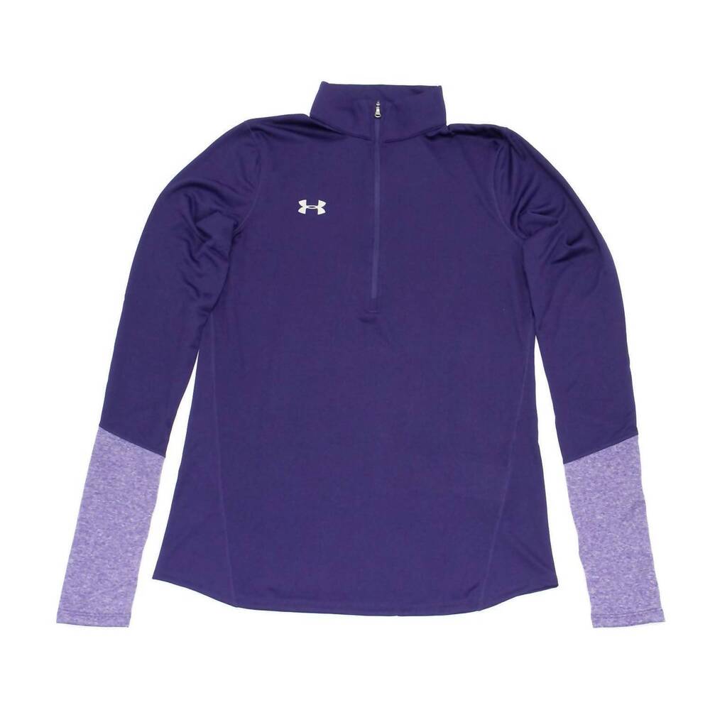 NEW UNDER ARMOUR women's locker half zip shirt in purple